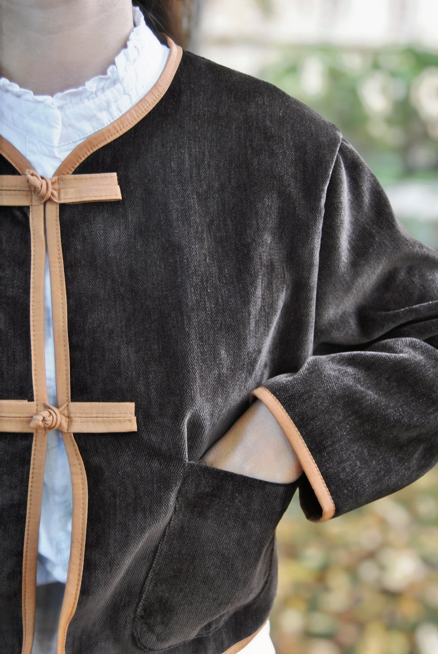 Gilet velours brun Louis