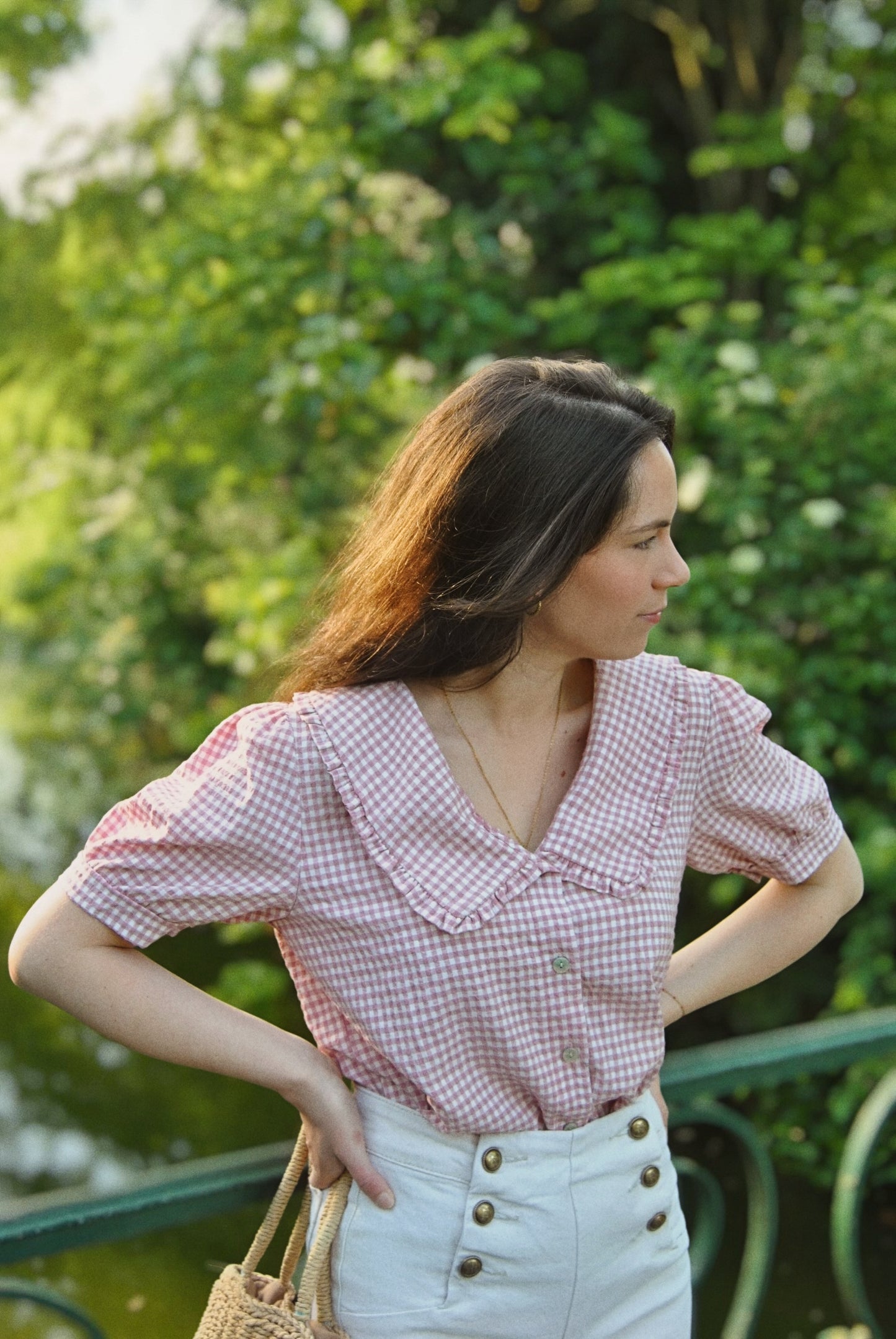 Blouse Rosalie vichy rose