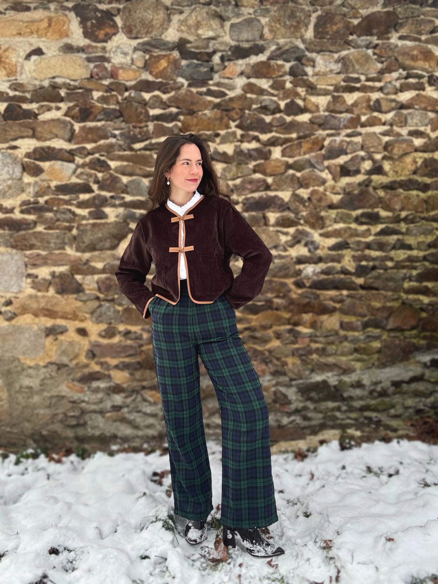 Gilet velours brun Louis