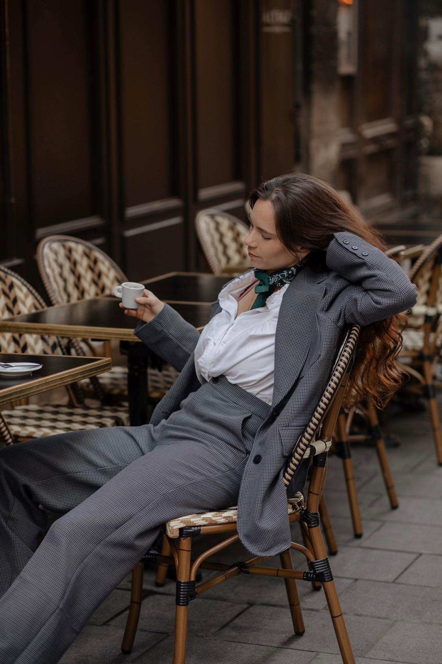 Blazer gris oversize Serge