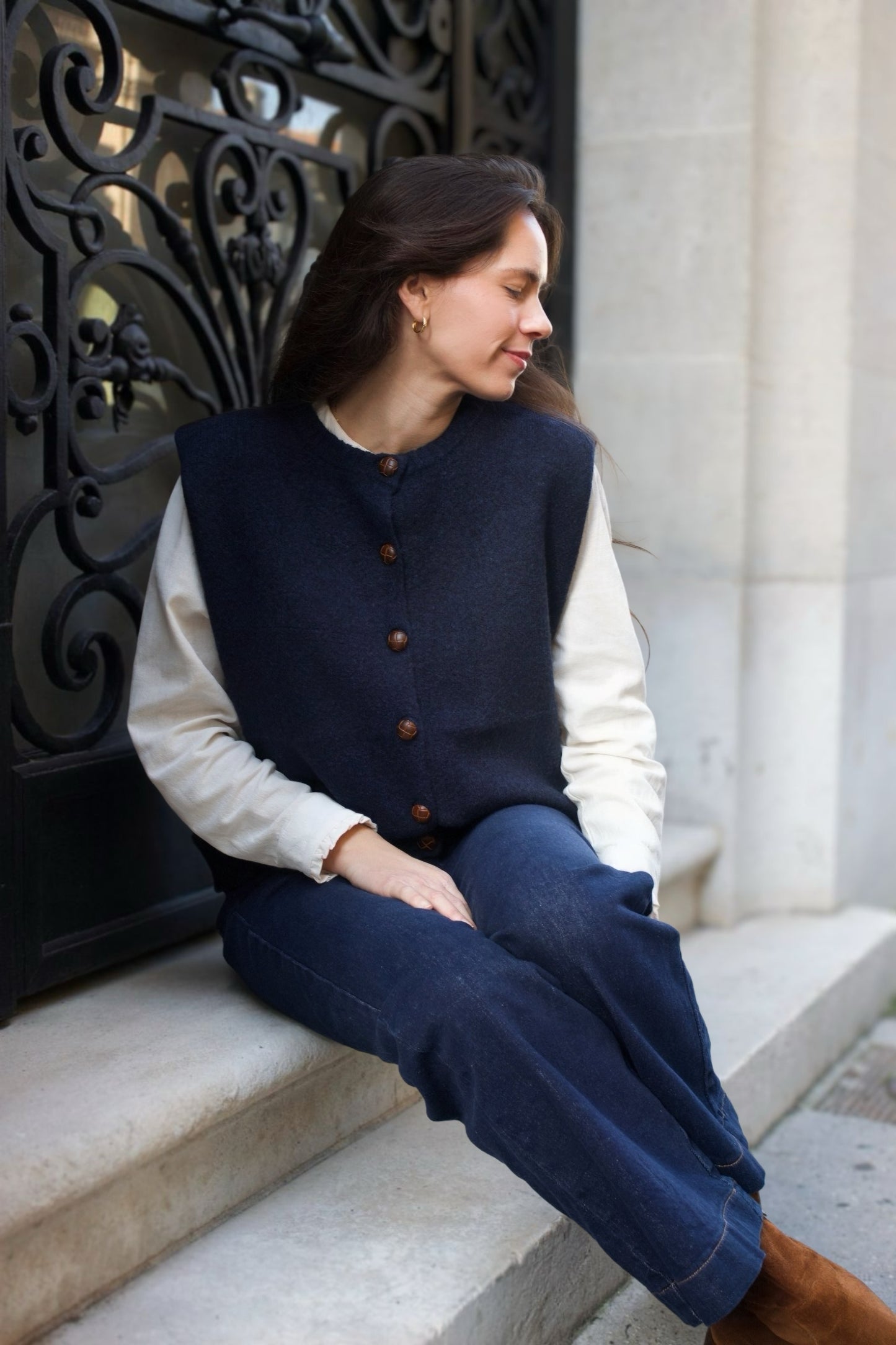 Gilet Gaspard bleu marine