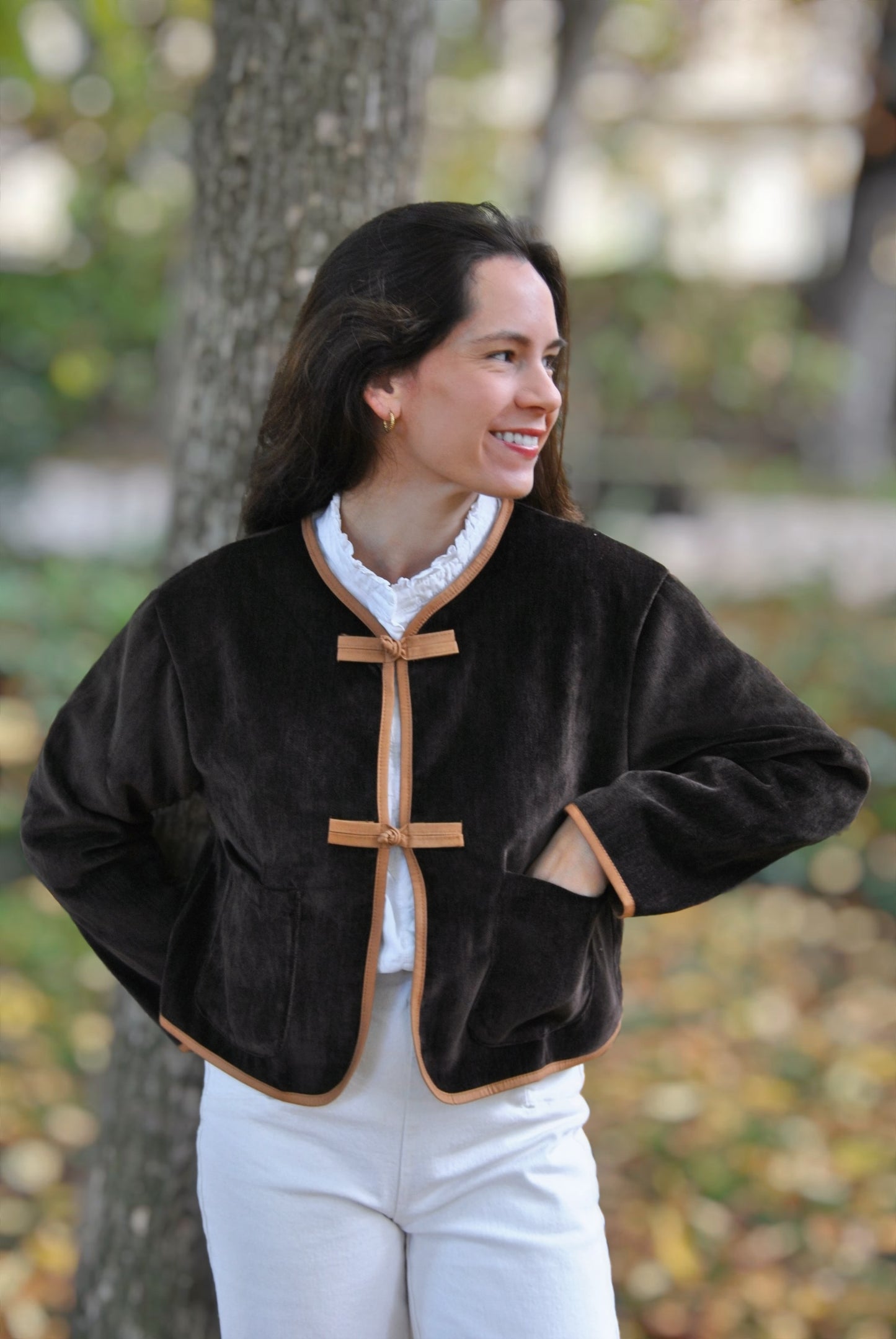 Gilet velours brun Louis