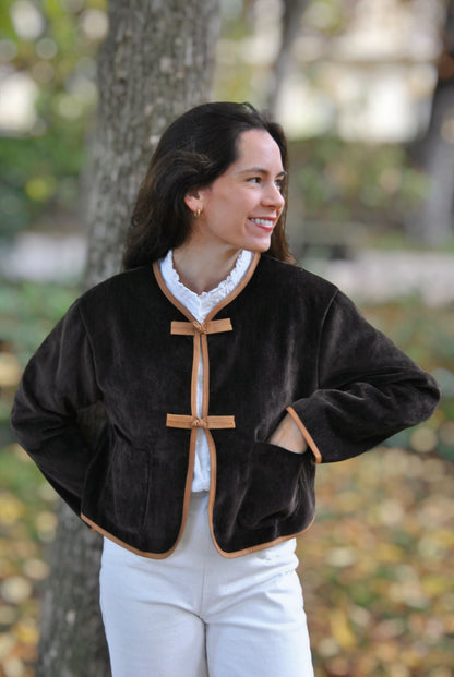 Gilet velours brun Louis