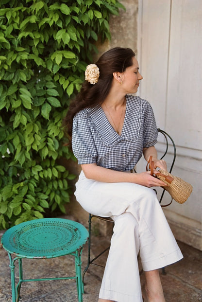 Blouse Rosalie vichy bleu