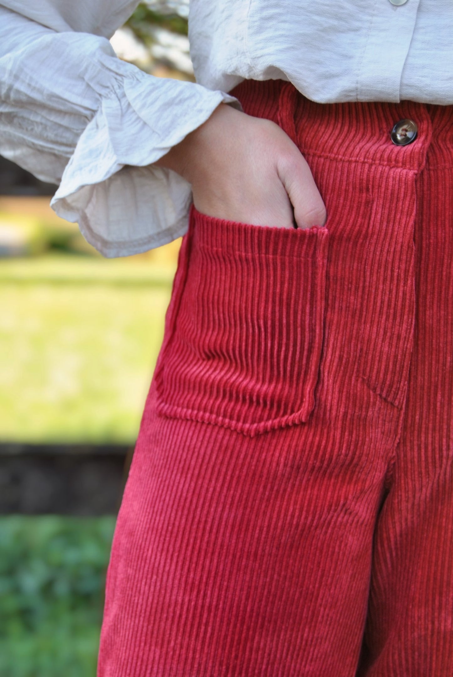 Pantalon Léopold rouge vif