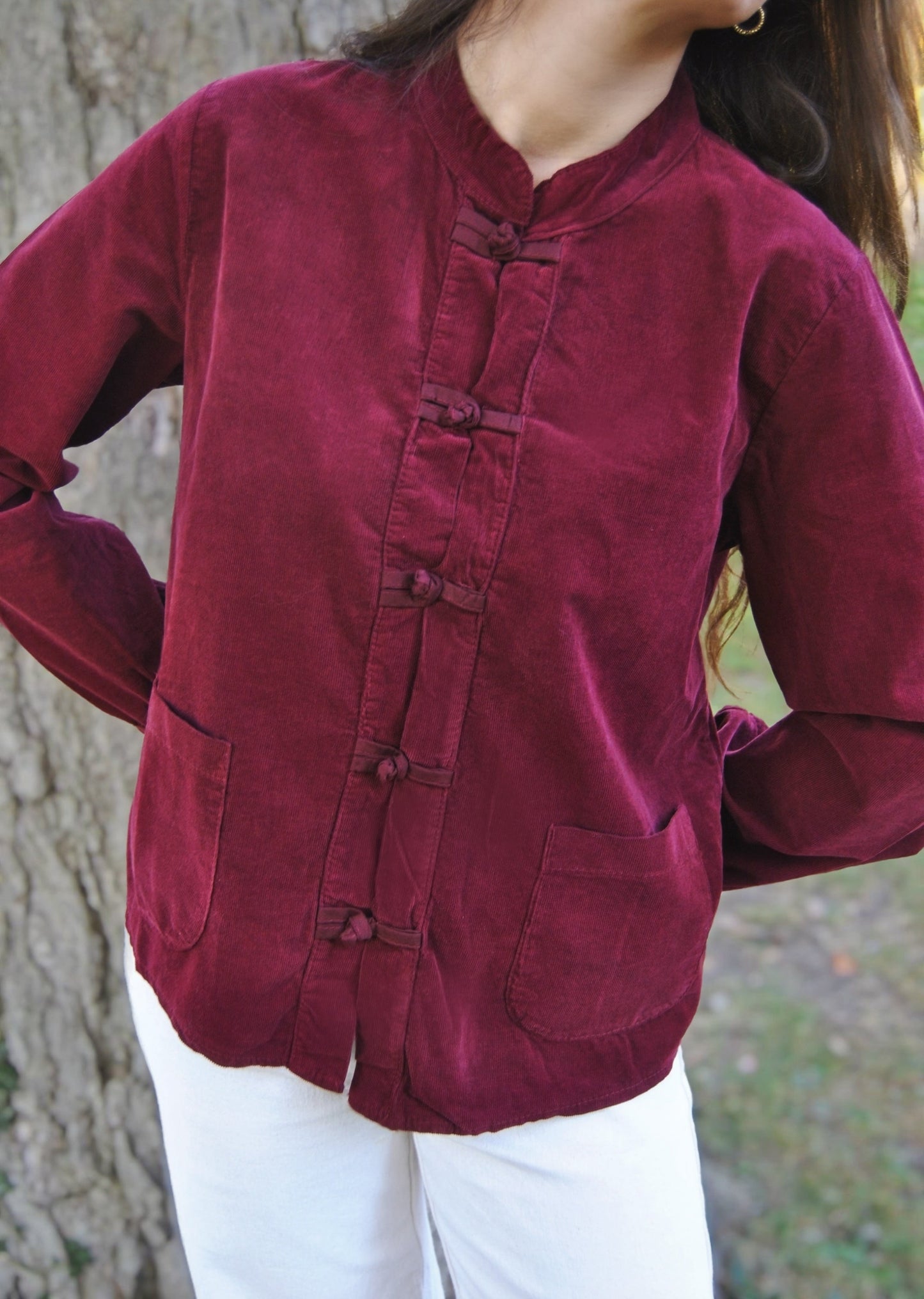 Blouse velours bordeaux Alice
