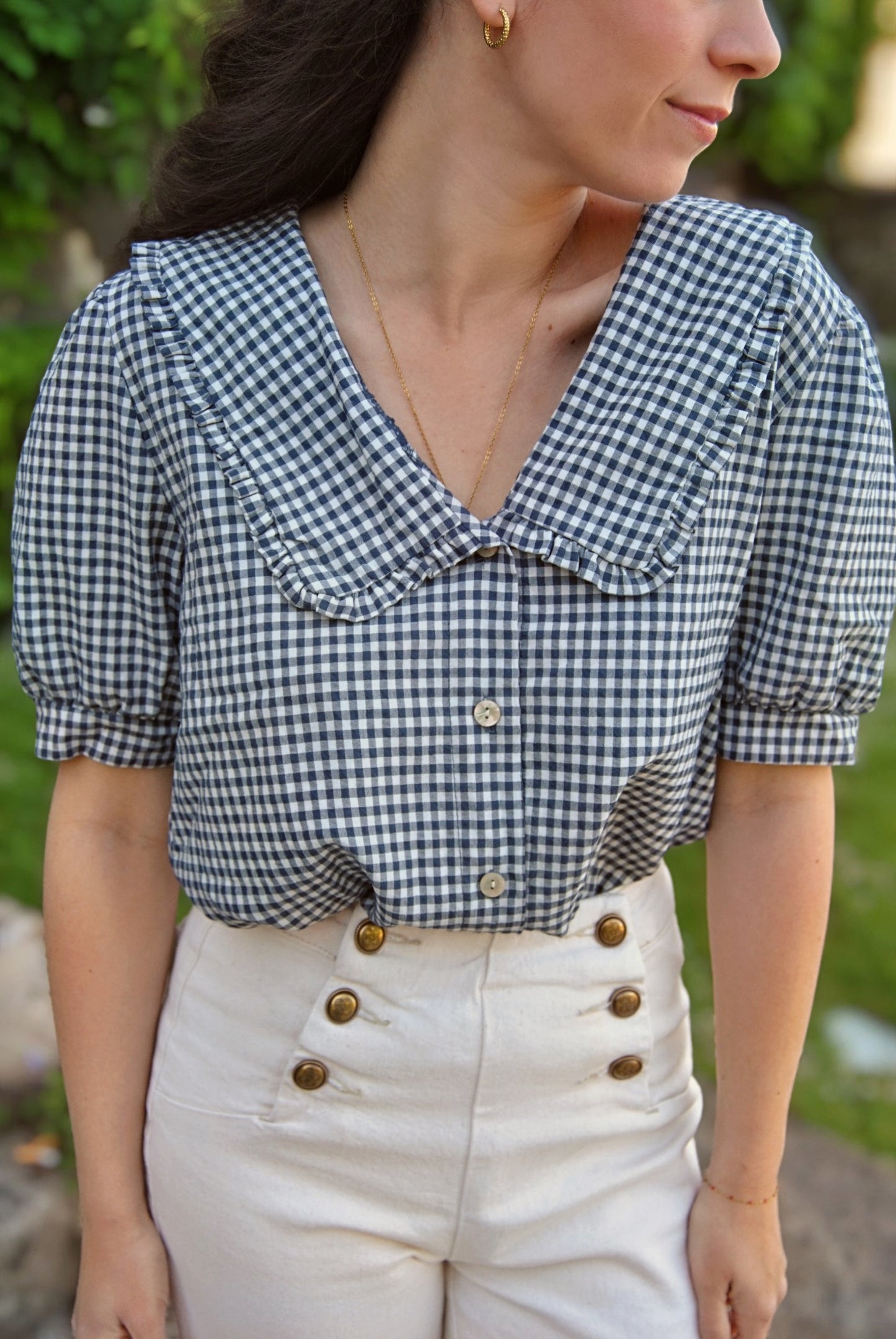 Blouse Rosalie vichy bleu