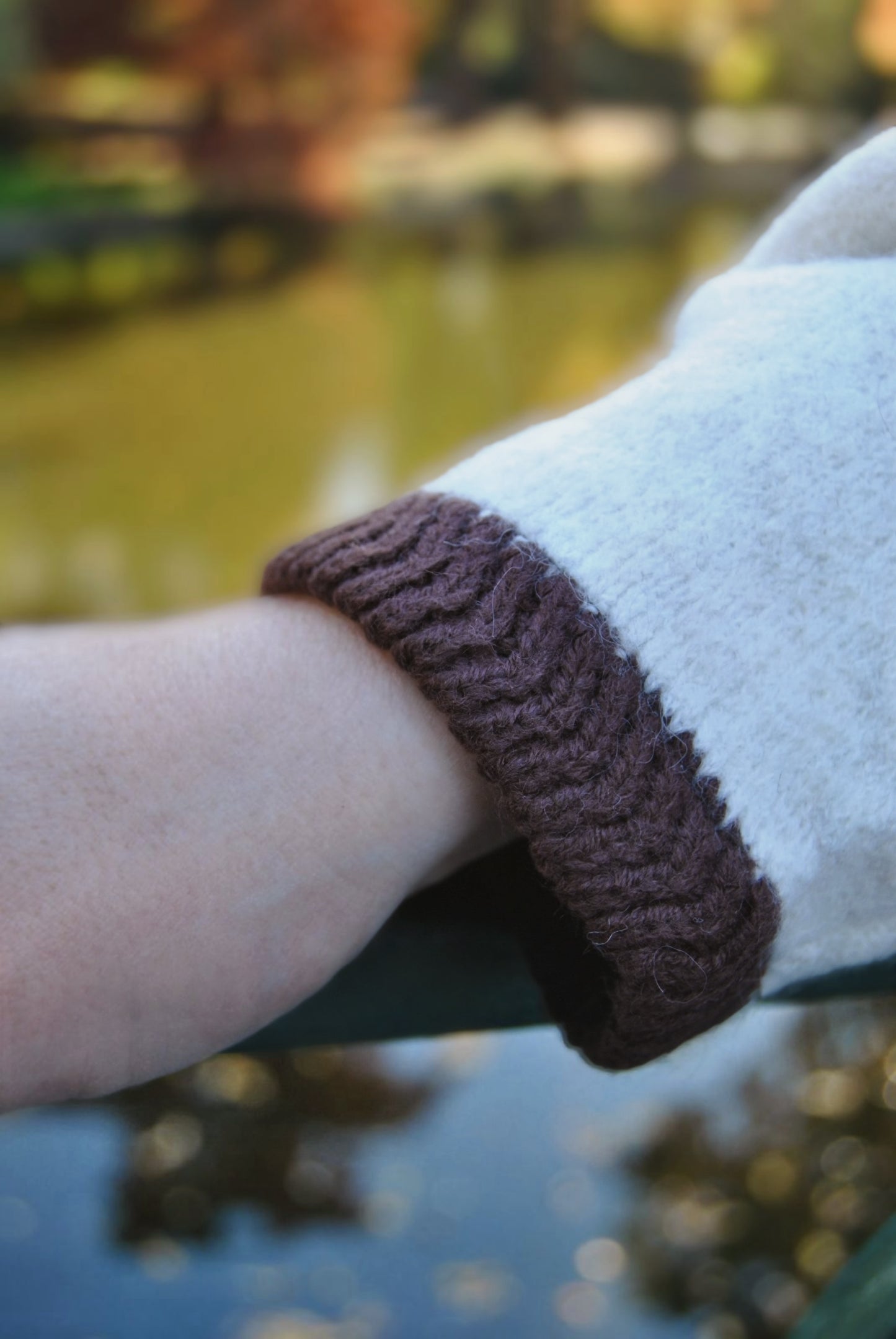 Gilet Elie écru et chocolat