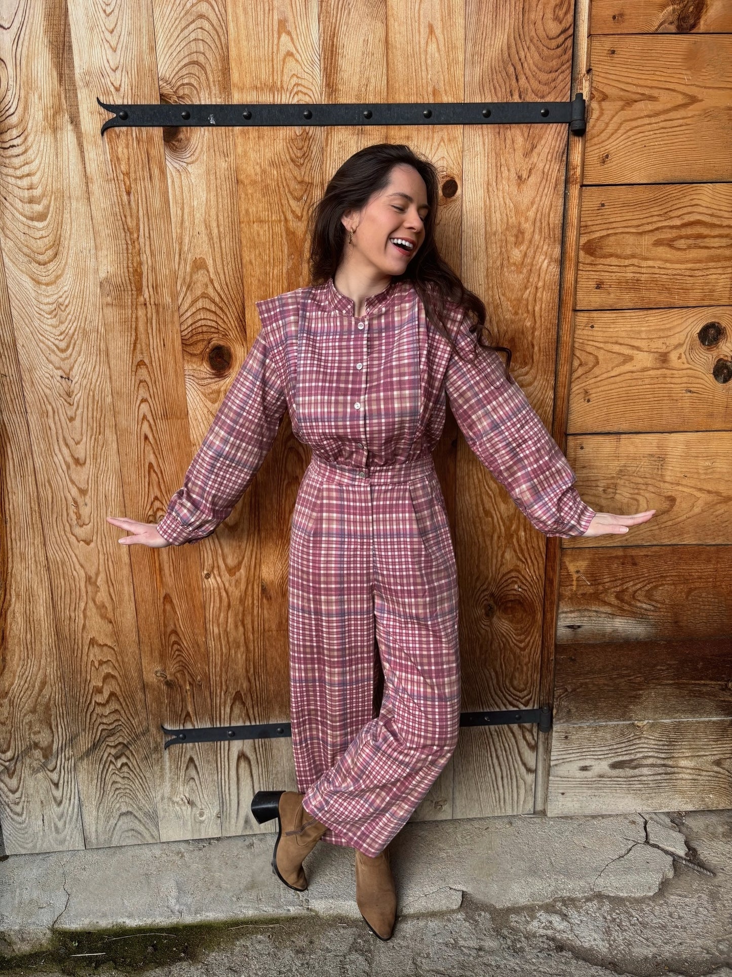 Combinaison à carreaux