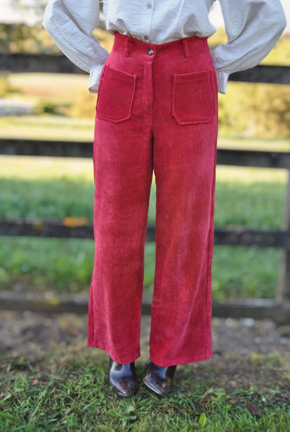 Pantalon Léopold rouge vif
