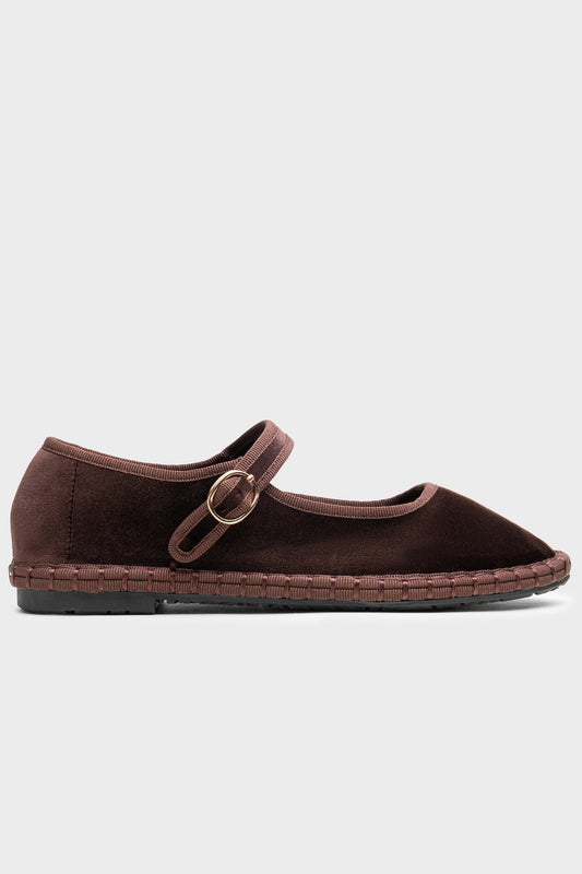 Ballerines Adèle chocolat PRÉCOMMANDE