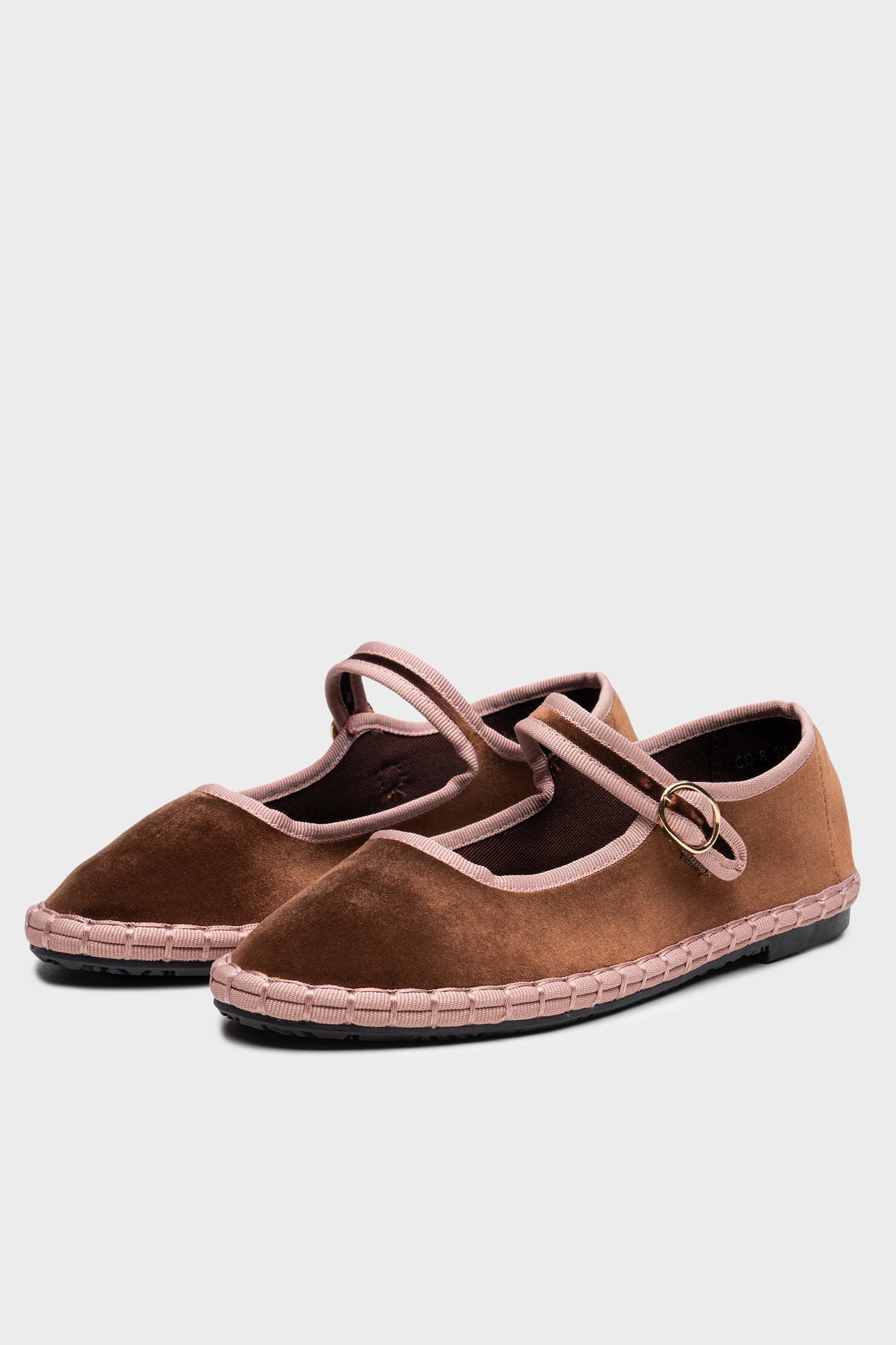 Ballerines Adèle camel et rose PRÉCOMMANDE