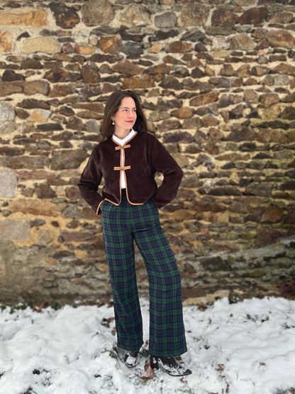 Gilet velours brun Louis