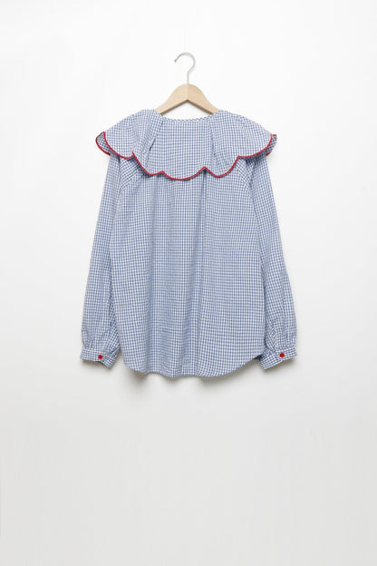 Blouse vichy col Claudine Louisa