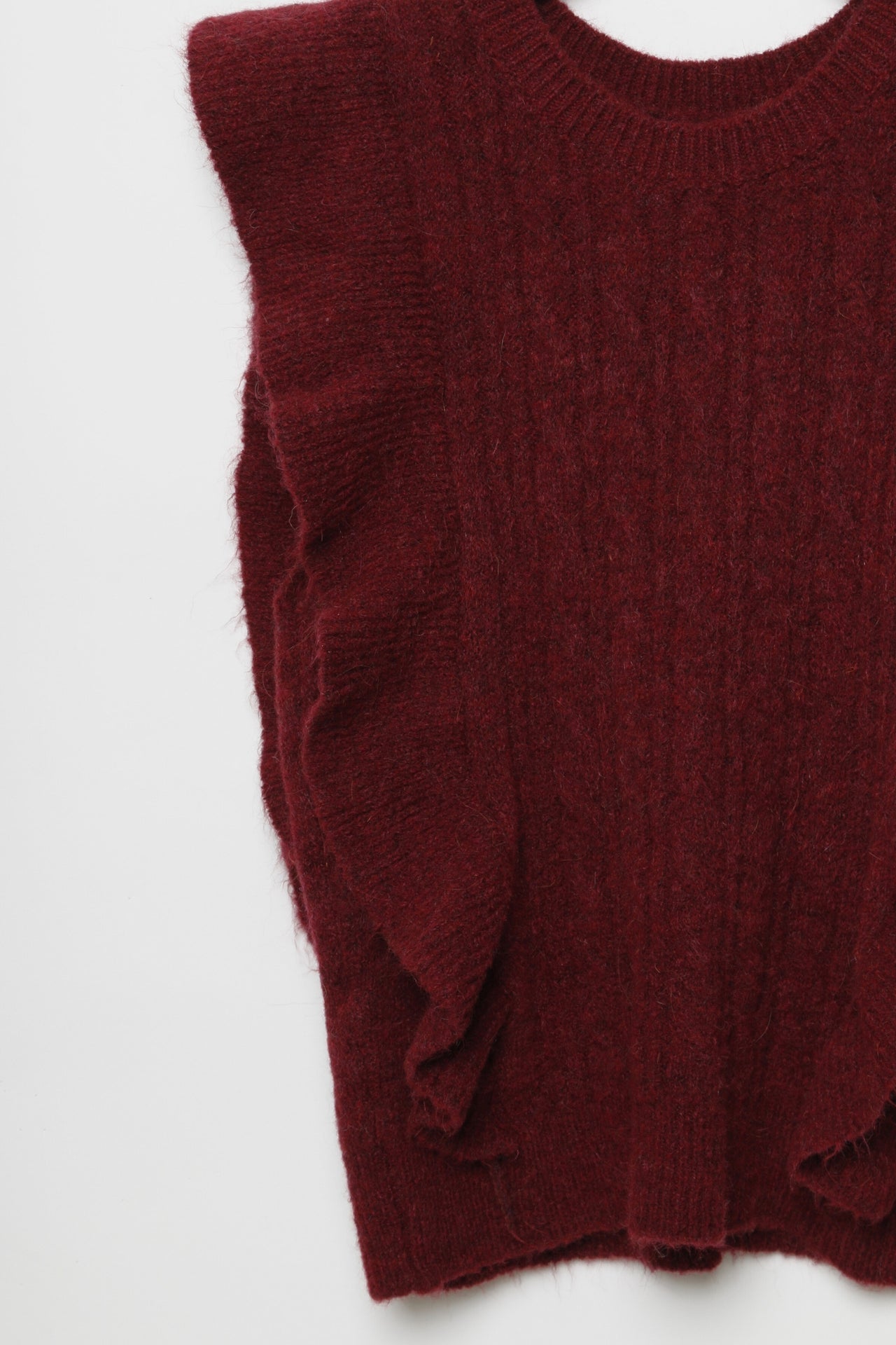 Pull sans manches Alienor bordeaux