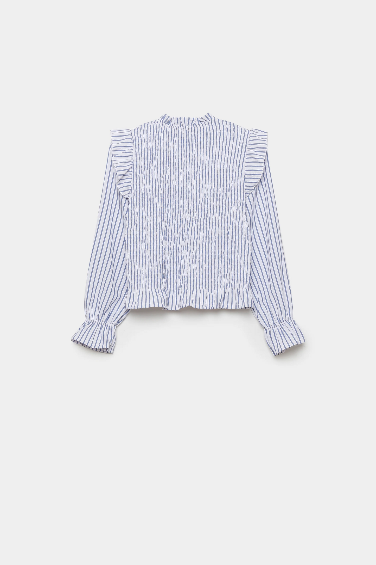 Blouse smockée à rayures