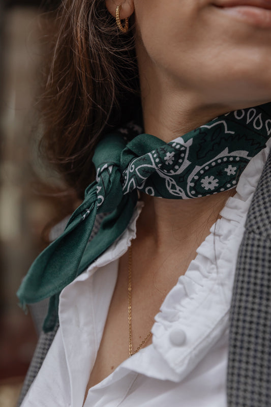 Foulard Ambroise vert foncé